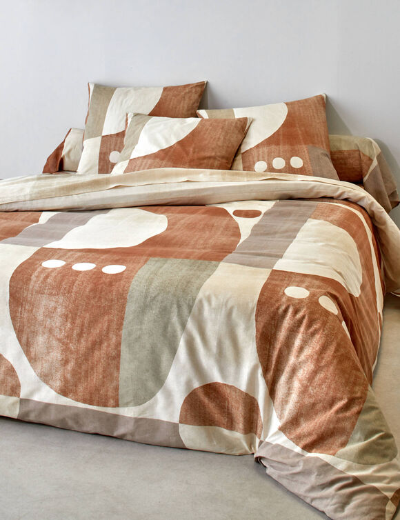 Linge de lit imprimé Alex coton (caramel) Linge de lit imprimé Alex coton (caramel)